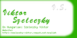 viktor szeleczky business card